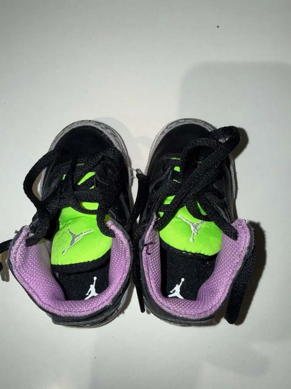 Jordan 3 Retro TD Black Electric Green Size 5C